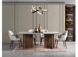 Tavolo Da Pranzo Completo Di Alta Qualità Grigio 4х Sedie Arredamento Per La Sala Da Pranzo