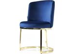Sedia Moderna Design Tessile Blu Bracciolo Sala Da Pranzo Sedia Imbottita Mobili Di Lusso