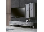 Rtv Credenza Porta Tv Parete Tv Living Parete Bassa Grigio Lucido