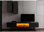 Set Da Salotto Moderno Lussuoso Mobile Tv Con 2X Pensili 3 Pezzi