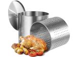 Pentola In Acciaio Inox - 94,6 L - Casseruola Per Salse - Cucina Con Coperchio A Cestello - Utensile Da Cucina Professionale