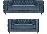 Soggiorno Nuovo Divani Completi Di Design Poltrone Tessili Set Di Divani Chestefield
