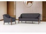 Set Divano Imbottito Grigio Tre Posti Poltrona Completo Moderno 2 Pezzi Nuovo 3+1