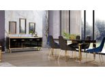 Set Sala Da Pranzo Grande Tavolo Da Pranzo 6X Sedie Credenza Specchiera 9 Pezzi