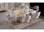 Set Di Mobili Per La Sala Da Pranzo Set Per La Sala Da Pranzo 7 Pezzi Tavolo Da Pranzo Sedie Legno Beige
