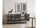 Set Elegante Per Sala Da Pranzo Credenza In Stile Moderno E 2X Specchio Nuovo 3 Pezzi
