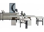 Set Sala Da Pranzo Tavolo Da Pranzo Con Credenza Mobile In Legno Beige