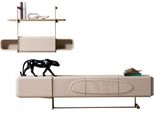 Lusso Parete Attrezzata Credenza Armadio Scaffale Rtv Tv Tv Lavagna Mobili 2Pz.