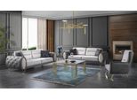 Set Di Divani 2X 3 Posti Divani In Tessuto Divani Imbottiti Set Di Divani Poltrone Grigio
