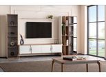 Parete Attrezzata Per Il Soggiorno Mensola Porta Tv Design Di Lusso Set 4 Pezzi Mobili Moderni Nuovo