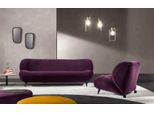 Gruppo Set Divano 3+1 Posti 2Pz. Mobili Divani Poltrone Lusso Sedile Viola Nuovo