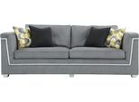 Set Divano 3+1 Grigio Soggiorno Tessile Imbottito Mobili Moderni Divano Poltrona Nuovo