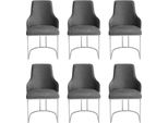 Sedie Moderne Grigie 6X Sedia Da Pranzo In Metallo Mobili Di Design Sedie Di Lusso
