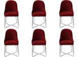 Sedie Moderne Arredo Sala Da Pranzo Di Lusso Rosso 6X Sedie Arredo Sedia Da Pranzo