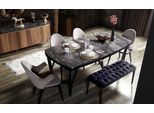 Elegante Set Da Sala Da Pranzo Composto Da Tavolo 4X Sedie E Panca 6 Pezzi.