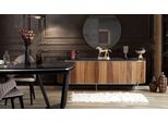 Lussuoso Set Da Sala Da Pranzo Moderno Composto Da Credenza Nera E Specchio