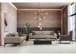 Divani In Tessuto Beige Set Completo Divani Imbottiti A Tre Posti Poltrone