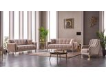 Set Completo Di Divani A Tre Posti Poltrona Beige Divano A 3 Pezzi In Tessuto Divano