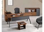 Scrivania Ad Angolo Scrivania Da Lavoro Mobili Da Ufficio Completi Set Di 3 Pezzi In Legno Grigio