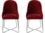 Moderno Rosso 2X Sedie Lusso Sala Da Pranzo Sedie Arredamento Nuovo Mobili Sedia Da Pranzo