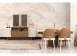 Set Sala Da Pranzo Tavolo 4X Sedie Design Credenza Mobili Moderni Marrone