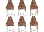 Sedia Da Pranzo Moderna Sedia Da Cucina 6X Sedie Poltrona Lusso Multicolore