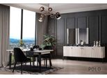 Set Per Sala Da Pranzo Moderna Sedie Imbottite 4X Nere Di Lusso Tavolo Da Pranzo