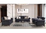 Set Di Divani 3+2+1+1 Posti In Tessuto Moderno Completo 2X Poltrona Divano 3 Posti Lusso