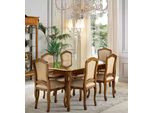 Set Tavolo Da Pranzo Tavolo + 6X Sedie Set Sala Da Pranzo Tavolo Legno Tessile