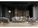 Set Di Divani Divano 3 Posti Poltrona Grigia Arredo Soggiorno Design Di Lusso