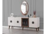 Mobili Per Sala Da Pranzo Moderna Credenza Di Design Specchio Di Lusso 2Pc Set Nuovo