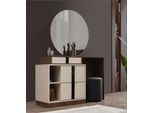 Tavolino Da Toilette Tavolino Per Cosmetici Tavolino Da Toilette Specchio Beige