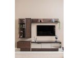Parete Attrezzata Porta Tv Scaffali Rtv Credenza Bassa Armadio Legno Marrone