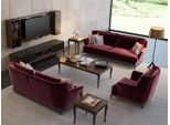 Lusso Nuovo Set Divano Soggiorno Arredamento Design Divano Tessuto Poltrona
