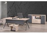 Mobili Per Ufficio Completi Scrivania Per Ufficio Ad Angolo Set Di Scrivanie Per Ufficio 3 Pezzi Legno Grigio