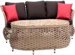 Mobili Da Giardino Divano 3 Posti Marrone Tavolino Divani Tre Posti Rattan Lusso Moderno