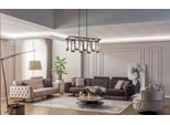 Poltrona Chesterfield Wing Chair Tessuto Soggiorno Poliestere Bianco Posti A Sedere