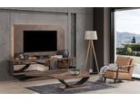 Parete Attrezzata Legno Moderno Stile Scaffale Soggiorno Mobile Rtv Con Cornice Tv