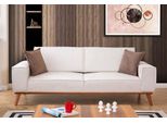 Set Da Salotto Bianco Elegante Poltrona Di Design A 3 Posti Set Da 2 Pezzi