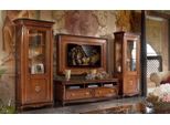 Rtv Lowboard Classic Parete Attrezzata Cornice Tv Marrone Set Soggiorno 4 Pezzi
