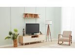 Sedia A Dondolo Porta Tv Mensola A Muro Beige Set Da Soggiorno Mobili In Legno Moderno
