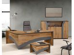 Set Da Ufficio Scrivania Angolare Set Da Ufficio 3 Pezzi Mobili Da Ufficio In Legno Marrone
