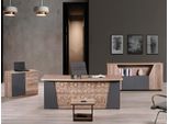 Set Completo Di Scrivania Per Ufficio Mobili Per Ufficio 4 Pezzi Legno Marrone Ufficio