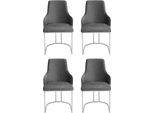 Set Di Sedie Grigie Sedie Per Sala Da Pranzo Sedute Di Lusso Mobili Da Cucina 4 Pezzi