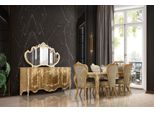 Lusso Set Sala Da Pranzo Set Sedia 6X Credenza Specchio Gruppo Sala Da Pranzo Completo