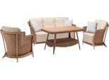 Gruppo Di Sedute Per Esterni Set Di Divani Mobili Mobili Da Giardino In Polyrattan 4Pcs