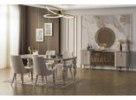 Set Da Pranzo Beige Mobili Da Sala Da Pranzo Di Design Tavolo Da Pranzo Sedie Credenza 9 Pezzi