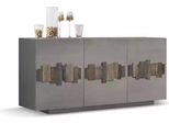 Cassettiera Credenza Legno Massiccio Mobili Cassettiera Credenza Grigio