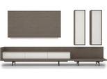 Parete Attrezzata Porta Tv Cornice Tv Arredamento 2X Parete Attrezzata Design Set Moderno