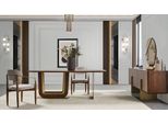 Set Sala Da Pranzo Moderno Tavolo Da Pranzo 4X Sedie E Credenza Con Specchio 7 Pezzi.